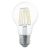 Лампа светодиодная филаментная Eglo E27 6W 2700К прозрачная 11501