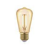 Лампа светодиодная филаментная диммируемая Eglo E27 4W 1700К золотая 11695