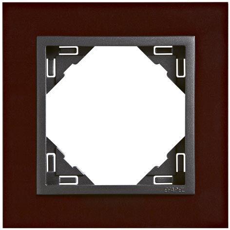 Рамка 1-постовая Efapel Logus 90 Animato темно-красный/серый 90910 TBS