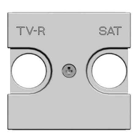 Лицевая панель ABB Zenit розетки TV-R-SAT серебро 2CLA225010N1301