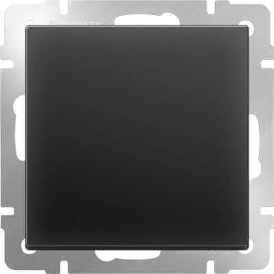Выключатель Werkel одноклавишный черный матовый WL08-SW-1G 4690389054136