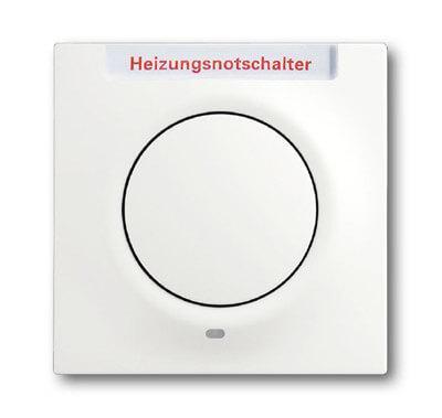 Лицевая панель ABB Impuls выключателя одноклавишного с подсветкой маркировкой HNS белый бархат 2CKA001753A0184