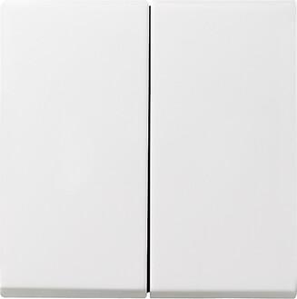 Лицевая панель Gira System 55 выключателя двухклавишного чисто-белый шелковисто-матовый 029527