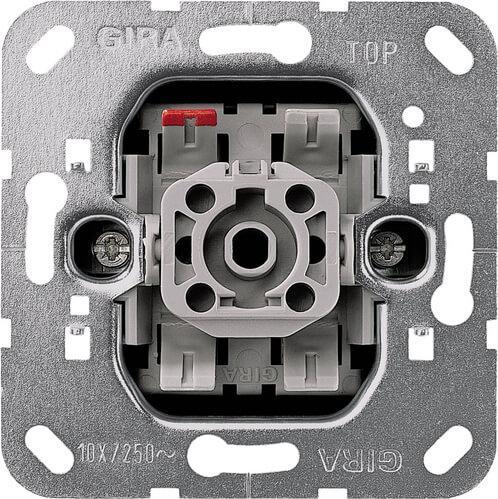 Выключатель кнопочный одноклавишный перекрестный Gira System 55 10A 250V 015600