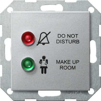 Лицевая панель Gira System 55 отображения статуса гостиничного номера алюминий 029726