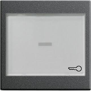 Лицевая панель Gira System 55 выключателя с полем для надписи антрацит 063128