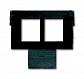 Суппорт для 2-х разъёмов Modular Jack ABB BJE 2CKA001764A0315 - фото №1