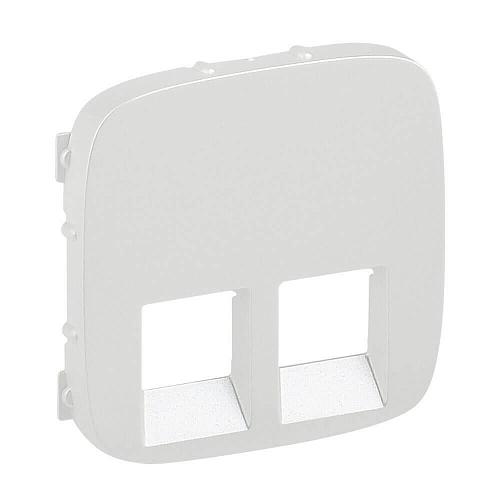 Лицевая панель Legrand Valena Allure розетки телефонной RJ-11/Ethernet RJ-45 жемчуг 755429
