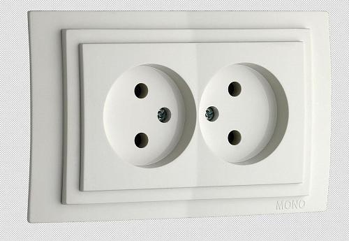 Розетка 2К двойная Mono Electric Larissa 16A 250V винтовое подключение белый 103-191905-121