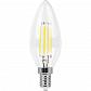 Лампа светодиодная филаментная Feron E14 7W 4000K Свеча Прозрачная LB-66 25780 - фото №2