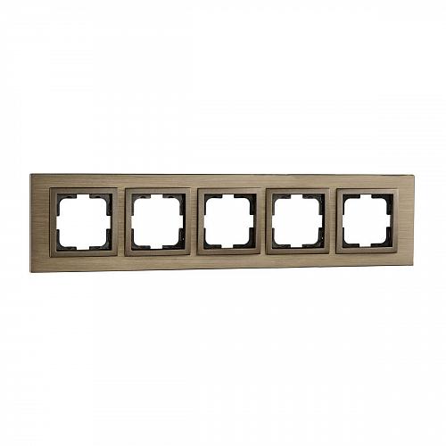 Рамка 5-постовая Mono Electric Style Aluminium бронза 107-810000-164