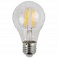Лампа светодиодная филаментная ЭРА E27 7W 2700K прозрачная F-LED A60-7W-827-E27 Б0019012 - фото №1