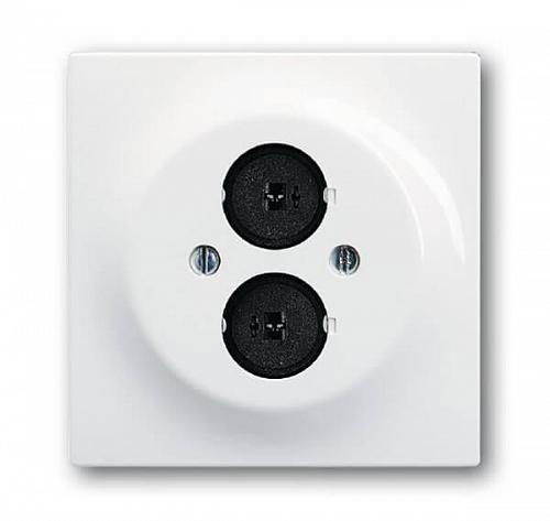 Лицевая панель ABB Impuls аудиорозетки двойной альпийский белый 2CKA001753A4971