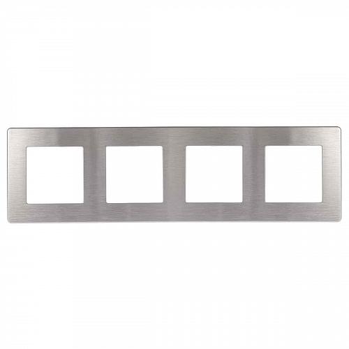 Рамка 4-постовая ЭРА 12 сатин алюминий 12-5104-03 Б0052531