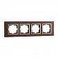 Рамка 4-постовая Mono Electric Style орех 107-510000-163 - фото №1