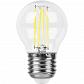 Лампа светодиодная филаментная Feron E27 5W 4000K Шар Прозрачная LB-61 25582 - фото №3