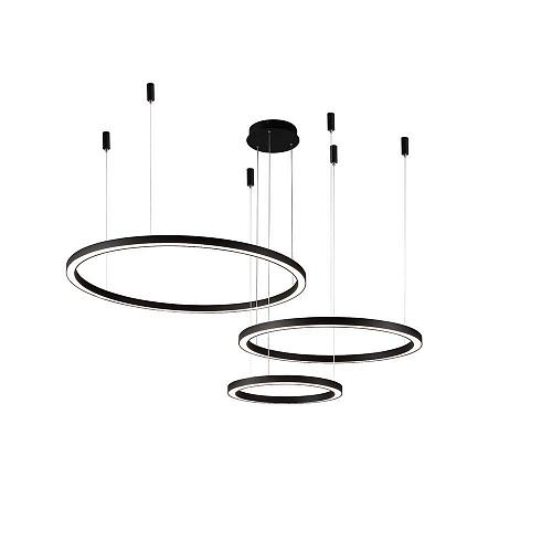 Подвесная люстра Crystal Lux FORTUNA SP158W LED D400+600+800 BLACK