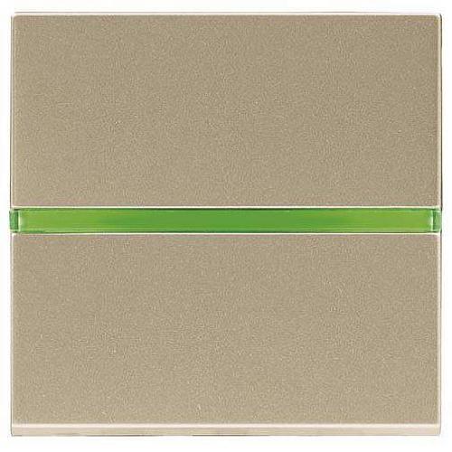 Выключатель кнопочный одноклавишный ABB Zenit 16A 250V с подсветкой шампань 2CLA220450N1901