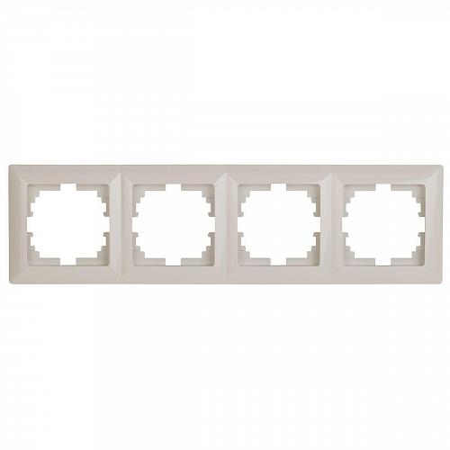 Рамка 4-постовая ЭРА Intro Solo слоновая кость 4-504-02 Б0043425