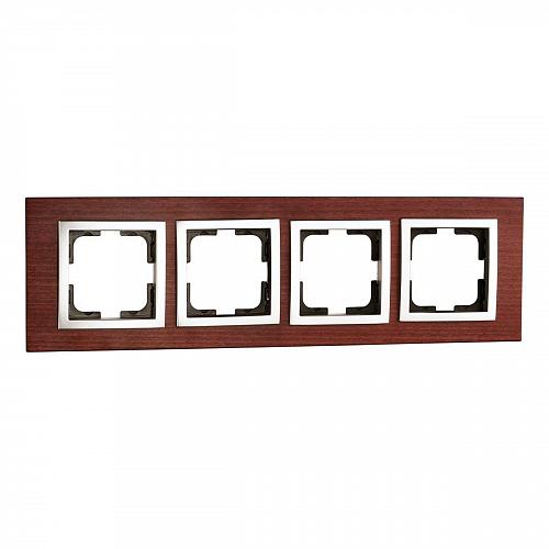 Рамка 4-постовая Mono Electric Style черешня 107-500000-163