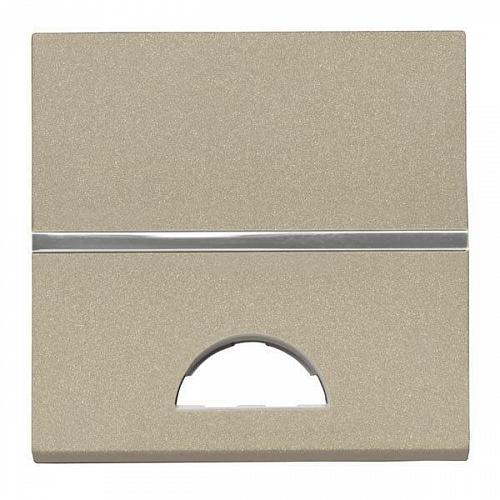 Лицевая панель ABB Zenit 2-модульного выключателя с окном для шильдика шампань 2CLA220190N1901