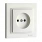 Розетка 2К Mono Electric Despina 16A 250V винтовое подключение жемчуг 102-252522-116 - фото №1