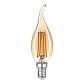 Лампа светодиодная филаментная Thomson E14 7W 2400K свеча на ветру прозрачная TH-B2118 - фото №1