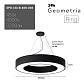 Подвесной светодиодный cветильник Geometria ЭРА Ring SPO-134-B-40K-056 56Вт 4000К черный Б0050565 - фото №7