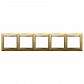 Рамка 5-постовая Legrand Valena матовое золото 770305 - фото №1