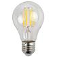 Лампа светодиодная филаментная ЭРА E27 9W 4000K прозрачная A60-9W-840-E27 frost Б0035034 - фото №1