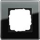 Рамка 1-постовая Gira Esprit C черное стекло 0211505 - фото №1