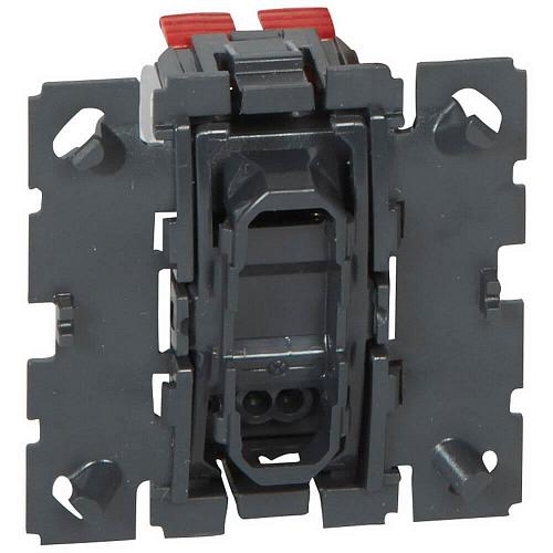 Выключатель кнопочный одноклавишный Legrand Celiane 6A 250V с подсветкой 067034