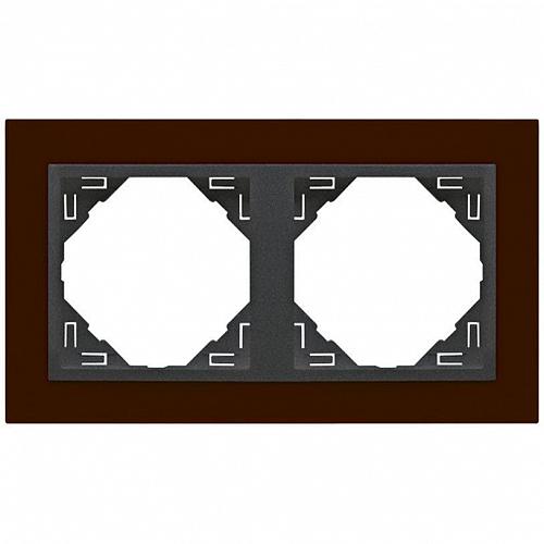 Рамка 2-постовая Efapel Logus 90 Animato темно-красный/серый 90920 TBS