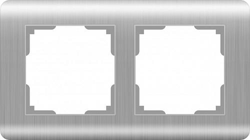 Рамка Werkel Stream на 2 поста серебряный WL12-Frame-02 4690389076374