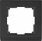 Рамка Werkel Stark на 1 пост черный WL04-Frame-01-silver/black 4690389048838 - фото №1