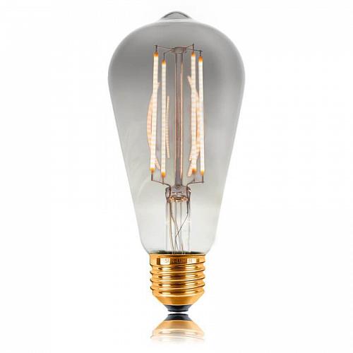 Лампа светодиодная филаментная E27 4W 2200K дымчатая 057-295