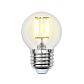 Лампа светодиодная филаментная Uniel E27 5W 3000K прозрачная LED-G45-5W/WW/E27/CL/MB GLM10TR UL-00002370 - фото №1