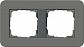 Рамка 2-постовая Gira E3 темно-серый/антрацит 0212423 - фото №1