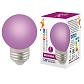 Лампа светодиодная Volpe E27 1W фиолетовая LED-G45-1W/PURPLE/E27/FR/С UL-00005652 - фото №1