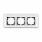 Рамка 3-постовая Mono Electric Style Glass белое стекло 107-710000-162 - фото №1