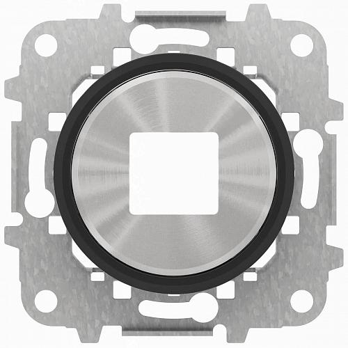 Лицевая панель ABB Sky Moon розетки USB cтекло чёрное 2CLA868500A1501