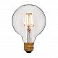 Лампа светодиодная филаментная диммируемая E27 4W 1800K прозрачная 056-779 - фото №1