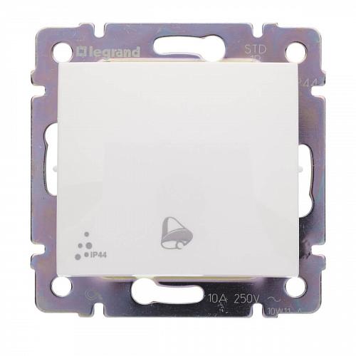 Выключатель кнопочный одноклавишный Legrand Valena Звонок белый 770099