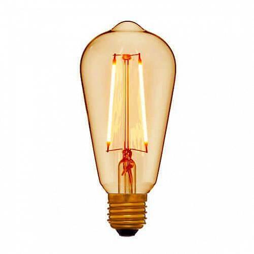 Лампа светодиодная E27 4W золотая 056-816