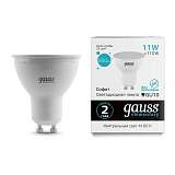 Лампа светодиодная Gauss GU10 11W 4100K матовая 13621