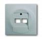 Лицевая панель ABB Impuls розетки 2хUAE серебристо-алюминиевый 2CKA001753A0084 - фото №1