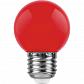 Лампа светодиодная Feron E27 1W красная 25116 - фото №2