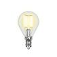 Лампа светодиодная филаментная Uniel E14 7,5W 4000K прозрачная LED-G45-7,5W/NW/E14/CL GLA01TR UL-00003254 - фото №1