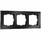 Рамка Werkel Aluminium на 3 поста черный алюминий W0031708 4690389158100 - фото №1