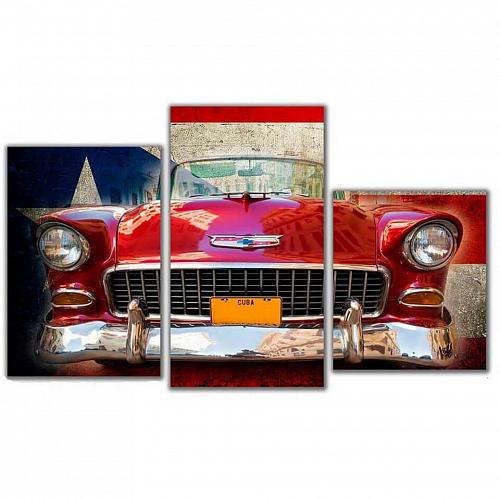 Мини модульная картина Кубинский транспорт Toplight 55х94см TL-MM1045